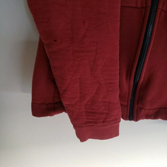 Nike Full Zip Hooded Pocket Sweatshirt Womens Small Red 0433 - Picture 10 of 12